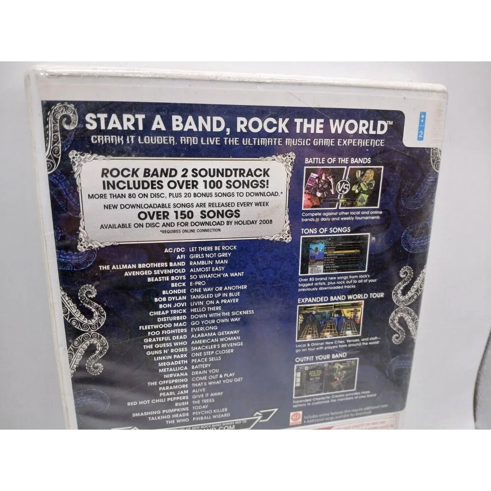 Rock Band 2 (Nintendo Wii, 2008) Resealed